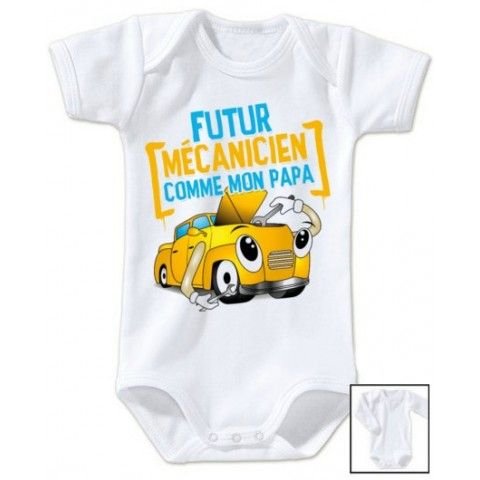 Body de bébé futur mécanicien comme papa