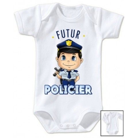 Body de bébé futur policier sympa