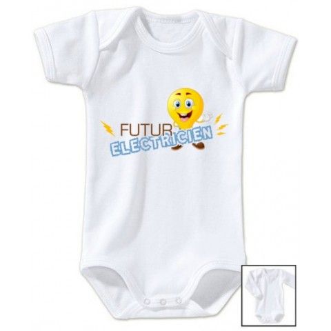 Body de bébé futur électricien équipé