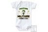 Bavoir de bébé futur militaire casque vert comme papa