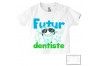 Tee-shirt de bébé futur dentiste souriant