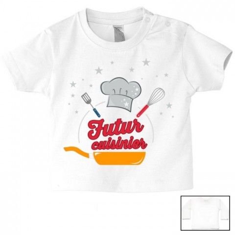 Tee-shirt de bébé futur cuisinier pro