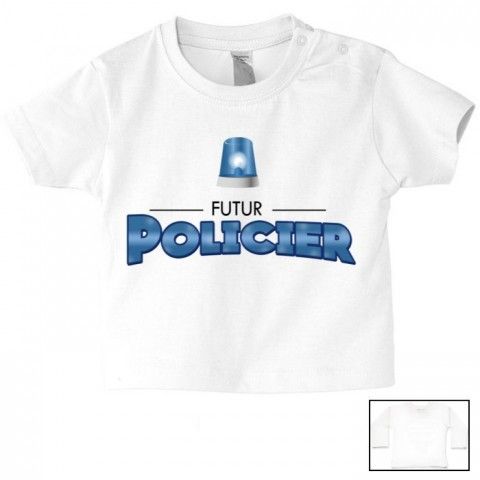 Tee-shirt de bébé futur policier gyro