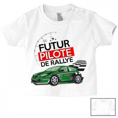 Tee-shirt de bébé futur pilote de rallye best