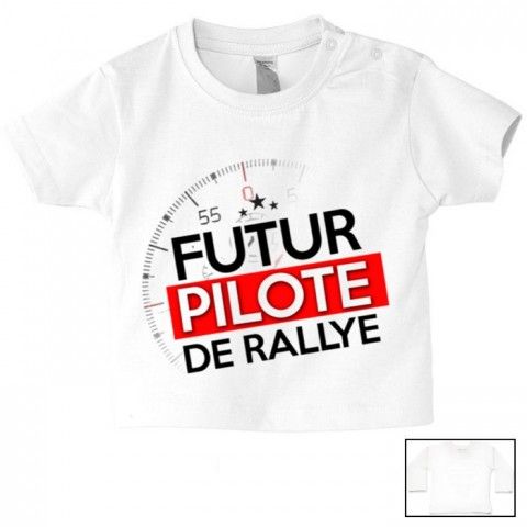 Tee-shirt de bébé futur pilote de rallye best