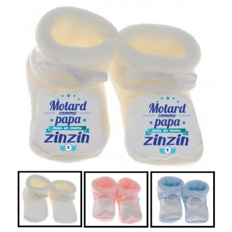 Chaussons de bébé futur carpiste comme papa