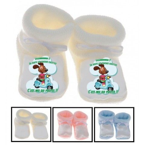 Chaussons de bébé futur carpiste comme papa