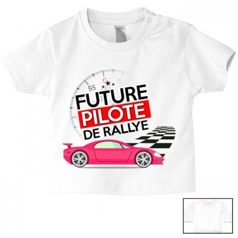 Tee-shirt de bébé futur pilote de rallye best