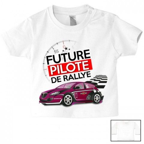 Tee-shirt de bébé futur pilote de rallye best