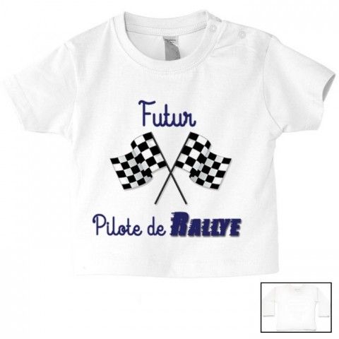 Tee-shirt de bébé futur pilote de rallye best