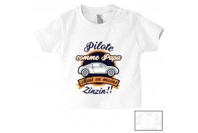 Tee-shirt de bébé futur carpiste comme papa