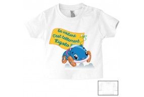 Tee-shirt de bébé futur carpiste comme papa