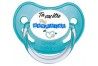 Tétine personnalisée Penguins bleue silicone