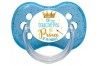 Tétine personnalisée Penguins bleue silicone