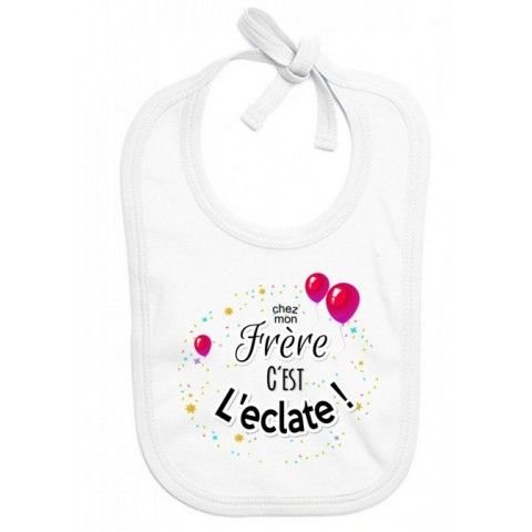 Bavoir de bébé je suis le prince des râleurs la reine c’est ma sœur