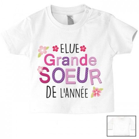 Tee-shirt de bébé je suis le prince des râleurs la reine c’est ma sœur