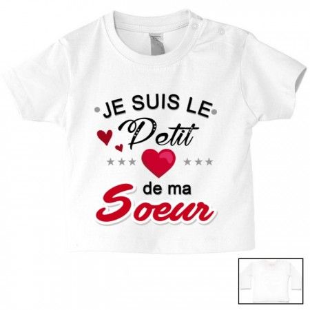 Body Bébé Personnalisé "Je Suis Le Petit Cœur De Mon Papi" - 100% Coton - Cadeau Naissance