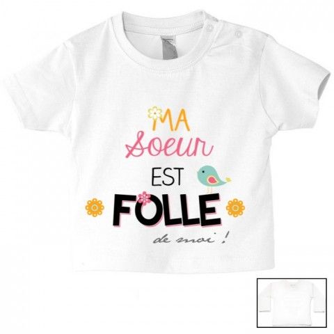 Tee-shirt de bébé je suis le prince des râleurs la reine c’est ma sœur