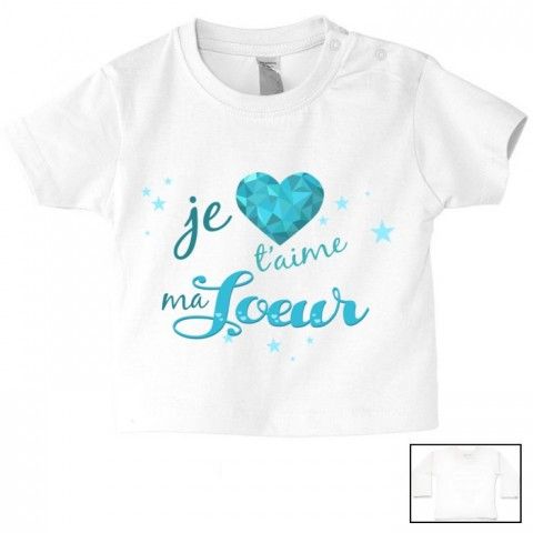 Tee-shirt de bébé je suis le prince des râleurs la reine c’est ma sœur