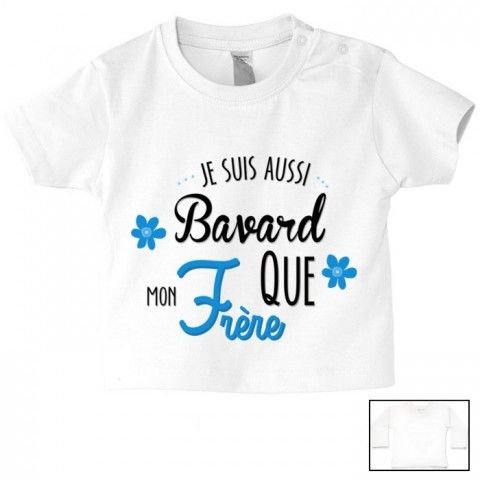 Tee-shirt de bébé je suis le prince des râleurs la reine c’est ma sœur