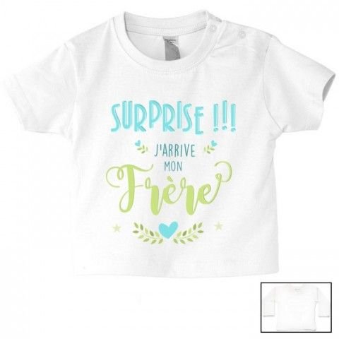 Tee-shirt de bébé je suis le prince des râleurs la reine c’est ma sœur