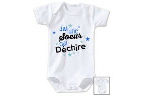 Body de bébé je suis le prince des râleurs la reine c’est ma sœur