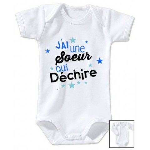 Body de bébé je suis le prince des râleurs la reine c’est ma sœur