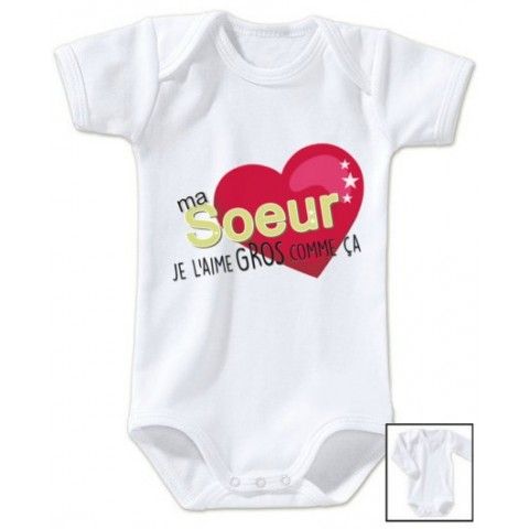 Body de bébé je suis le prince des râleurs la reine c’est ma sœur