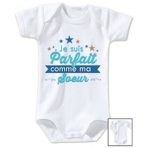 Body de bébé je suis le prince des râleurs la reine c’est ma sœur