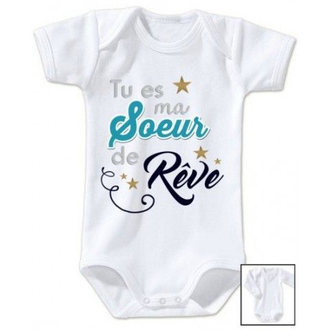 Body de bébé je suis le prince des râleurs la reine c’est ma sœur