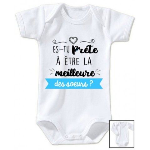 Body de bébé je suis le prince des râleurs la reine c’est ma sœur