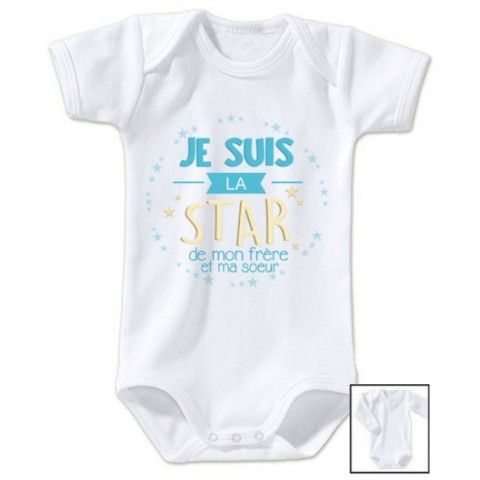 Body de bébé je suis le prince des râleurs la reine c’est mon frère 