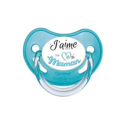 Tétine personnalisée Penguins bleue silicone