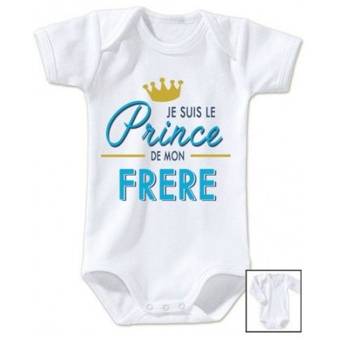 Body de bébé je suis le prince des râleurs la reine c’est mon frère 