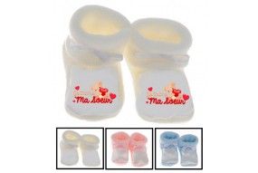 Chaussons de bébé je suis le prince des râleurs le roi c’est mon frère