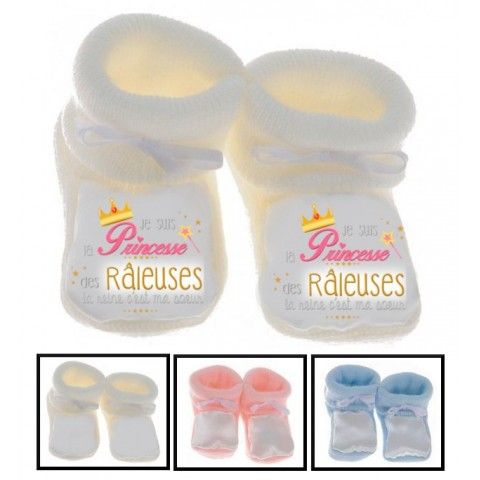 Chaussons de bébé je suis aussi bavard que mon frère