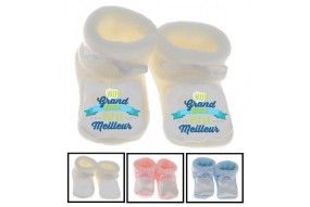 Chaussons de bébé élue grande sœur de l’année