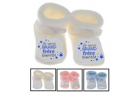 Chaussons de bébé élue grande sœur de l’année