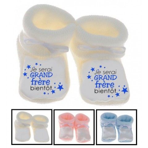 Chaussons de bébé élue grande sœur de l’année