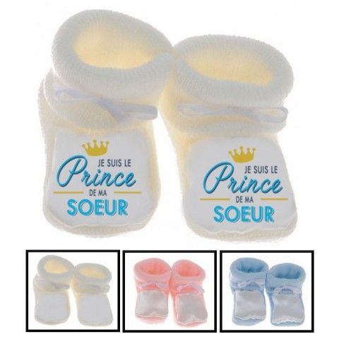 Chaussons je suis le prince des râleurs la reine c’est ma sœur