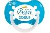 Tétine de bébé je suis le prince des râleurs la reine c'est ma sœur