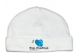 Bonnet de bébé j’aime ma mamie elle dit toujours oui garçon