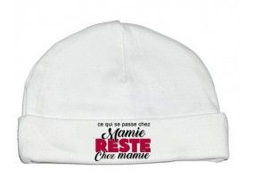 Bonnet de bébé ce qui se passe chez mamie reste chez mamie