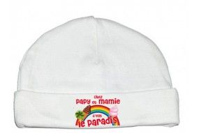 Bonnet de bébé chez papy et mamie c’est le paradis rainbow