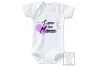 Body de bébé j’aime ma mamie cœur violet