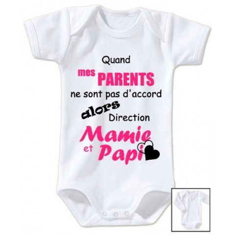 Body de bébé quand mes parents ne sont pas d’accord alors direction mamie et papi