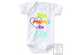 Body de bébé ma mamie en or