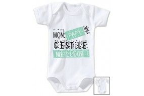 Body de bébé mon papy c’est le meilleur pois garçon