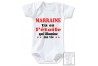 Body de bébé marraine tu es l’étoile qui illumine ma vie