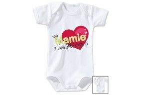 Body de bébé ma mamie je l’aime gros comme ça